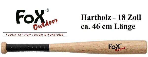 Baseballschläger - Hartholz - 18 Zoll - 46 cm