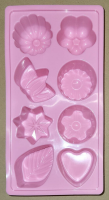 Silikonform - Blume - Herz - Kuchen