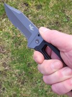 Messer Set - "Scorpion" -  G10 Griff - Schwarz - Kydex Scheide - Feuerstarter