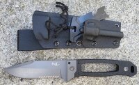 Messer Set - "Scorpion" -  G10 Griff - Schwarz - Kydex Scheide - Feuerstarter