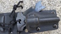 Messer Set - "Scorpion" -  G10 Griff - Schwarz - Kydex Scheide - Feuerstarter