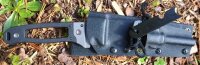 Messer Set - "Scorpion" -  G10 Griff - Schwarz - Kydex Scheide - Feuerstarter