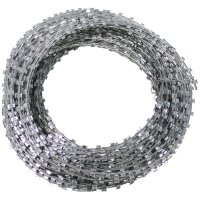 Original Natodraht - Stacheldraht -  Metall Verzinkt - ca. 50 m Länge - ca.30 cm Durchmesser
