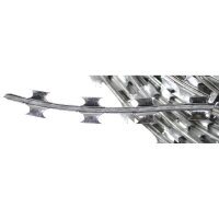 Original Natodraht - Stacheldraht -  Metall Verzinkt - ca. 50 m Länge - ca.30 cm Durchmesser