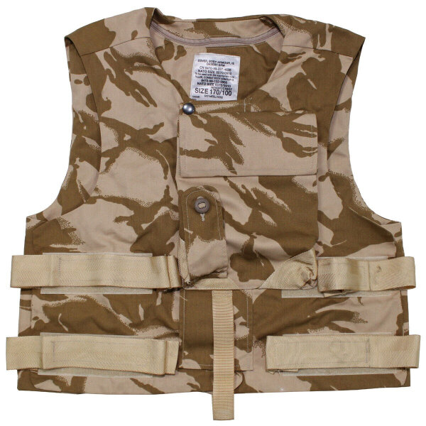 Britische Cover Combat Weste -  Größenverstellbar - Unisex - Desert
