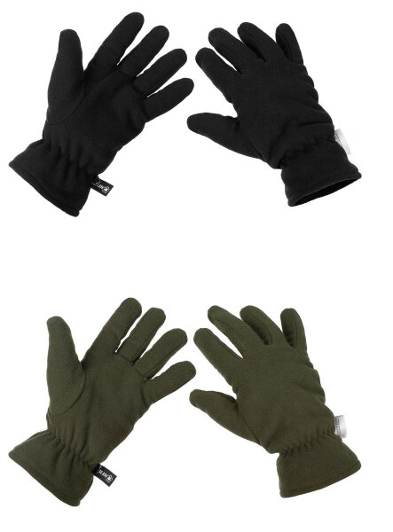 Fleece-Fingerhandschuhe - innen extra warm gefüttert -  3M Thinsulate Spezial Futter - Gummiug am Handgelenk