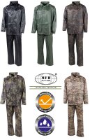 MFH Regenanzug - 2 teilig: Regenjacke mit Kapuze + Hose -...