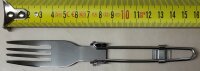 3er Wanderset - Messer Gabel Löffel - Klappbar - 2Cr14 Edelstahl - Superleicht