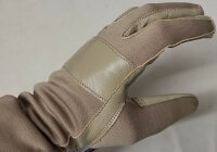 Bundeswehr Kampfhandschuhe - Coyote Tan - Lederbesatz