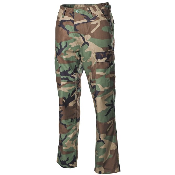 US BDU Einsatzhose - Kampfhose - Unisex - Knie- und Gesäßverstärkung - Woodland