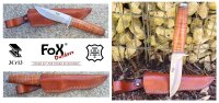 Fahrtenmesser - 3Cr13 Stahl - Glattschliff -  Ledergriff...
