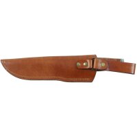 Fahrtenmesser - 3Cr13 Stahl - Glattschliff -  Ledergriff - Lederscheide