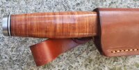 Fahrtenmesser - 3Cr13 Stahl - Glattschliff -  Ledergriff - Lederscheide