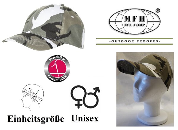 US Cap - Schirmmütze - Größenverstellbar - Unisex - Urban