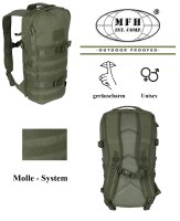 Daypack - Kleiner 15 Liter Rucksack - Mollesystem -...