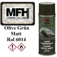 MFH Farbspray - Oliv Grün - Matt - Dosenspray - 400ml