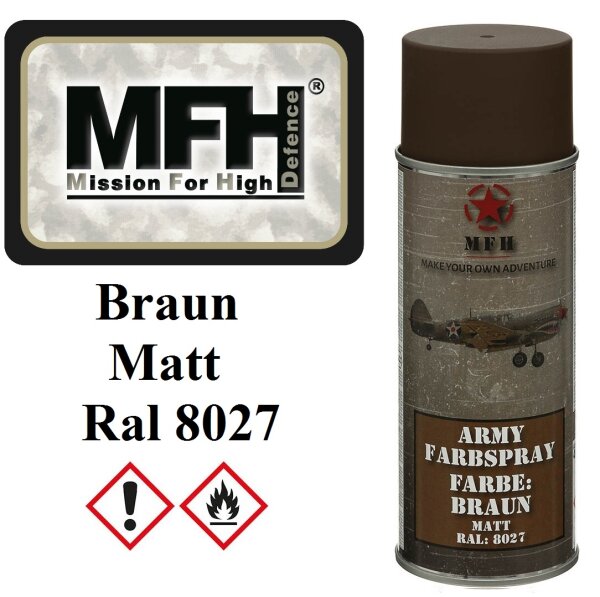 MFH Farbspray - Braun - Matt - Dosenspray - 400ml