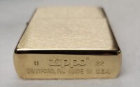 Original Zippo Feuerzeug - "Brushed Brass" - Benzinfeuerzeug - Sturmfeuerzeug - Messing Gebürstet