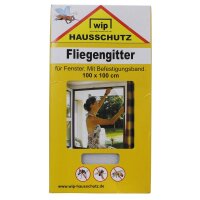Fliegengitter "Wip" - Moskitonetz - inkl. Befestigungsband - Schwarz / Weiß