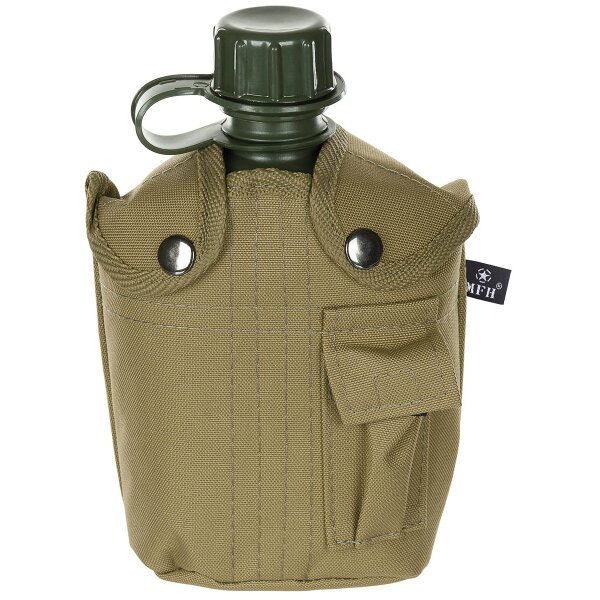 US Feldflasche - 1 Liter - BPA - frei - inkl. Tragehülle - Coyote Tan