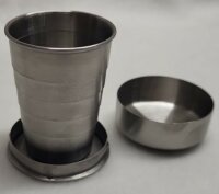 Trinkbecher -  Faltbar - Teleskop - Edelstahl - 4 cl