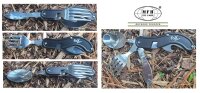 Taschenmesserbesteck - 4 in 1 -  teilbar - Messer +Gabel...
