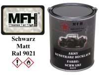 MFH Outdoorlack - Armylack - Kunstharz Decklack - Schwarz...