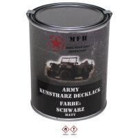 MFH Outdoorlack - Armylack - Kunstharz Decklack - Schwarz...
