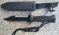 Kampfmesser - MK3 - geschwärzte Klinge mit Glattschliff + Sägerücken