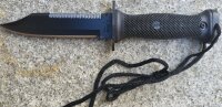 Kampfmesser - MK3 - geschwärzte Klinge mit Glattschliff + Sägerücken