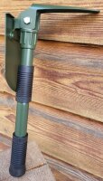 Mini Klappspatenset - 3 in 1 (Pickel, Spaten, Schaufel) - mit Sägezahnung - Transporttasche mit Gürtelschlaufe