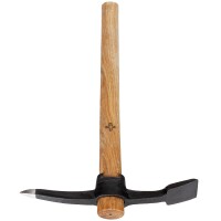 Schweizer Pionier Pickel - Metall - Spitz- und Flachhacke - Holzstiel