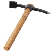 Schweizer Pionier Pickel - Metall - Spitz- und Flachhacke - Holzstiel