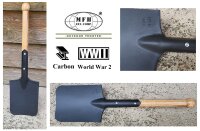 Feldspaten - "Typ WWII" - mit Holzstiel -...