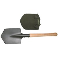 Feldspaten - Hart - Holzstiel - einseitig geschliffenes Blatt mit Trittkante