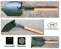 Klappspaten - 2teilig - Hartholzstiel -...