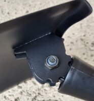 US Klappspaten - Plastikgriff - 3-teilig - Schwarz - Blatt mit einseitiger Sägezahnung und Trittkante