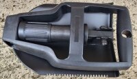 US Klappspaten - Plastikgriff - 3-teilig - Schwarz - Blatt mit einseitiger Sägezahnung und Trittkante