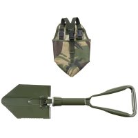 Bundeswehr Klappspaten - 3 teilig - auch als Hacke verwendbar - Tasche Gebraucht