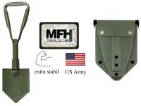 US Klappspaten - 3 teilig - auch als Hacke verwendbar - Tasche original USA - Neuwertig