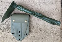 US Klappspaten - 3 teilig - auch als Hacke verwendbar - Tasche original USA - Neuwertig