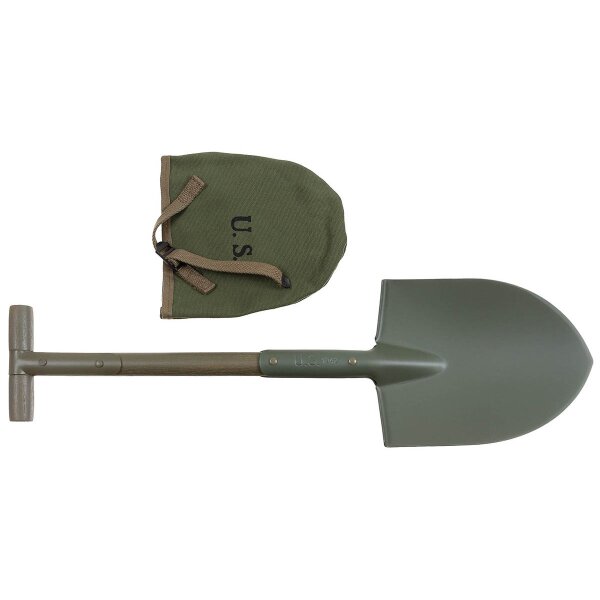 US T-Spaten - M10 - mit Canvashülle - Oliv