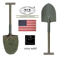 US T-Spaten - M10 - mit Canvashülle - Oliv