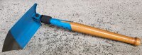 Rumänischer Klappspaten - Holzstiel - Blau - Original Militär