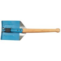 Rumänischer Klappspaten - Holzstiel - Blau - Original Militär