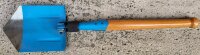 Rumänischer Klappspaten - Holzstiel - Blau - Original Militär