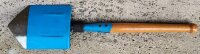 Rumänischer Klappspaten - Holzstiel - Blau - Original Militär