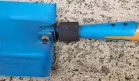 Rumänischer Klappspaten - Holzstiel - Blau - Original Militär