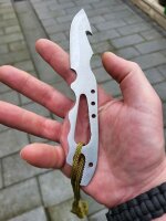 Überlebensmesser "Jungle II" - Schleuder – Alugriff - Survivalausrüstung im Griff + Multitool in der Scheide - Oliv