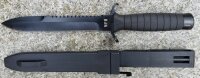 Kampfmesser - Strike - geschwärzte Klinge aus 3Cr13 Stahl - Gummigriff - Scheide mit Gürtelschlaufen